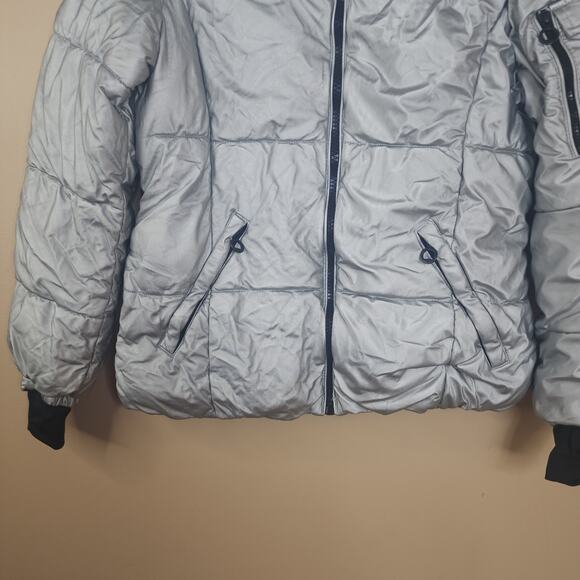 Noize Silver Lexi Puffer Coat Size M - Picture 3 of 10